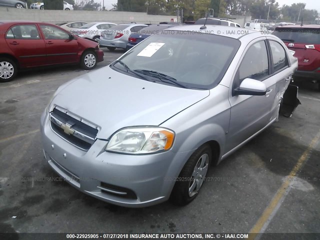 KL1TD56E49B614527 - 2009 CHEVROLET AVEO LS/LT SILVER photo 2