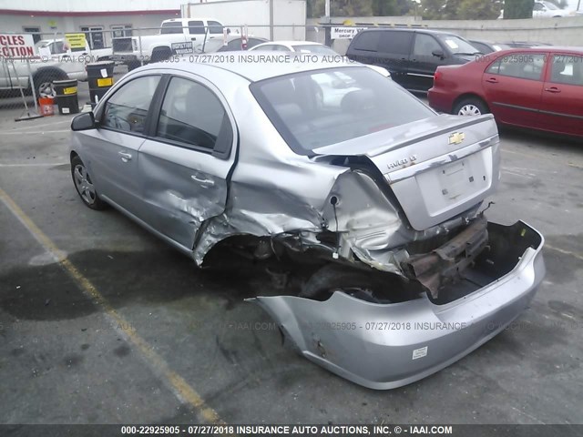KL1TD56E49B614527 - 2009 CHEVROLET AVEO LS/LT 银色 照片 3