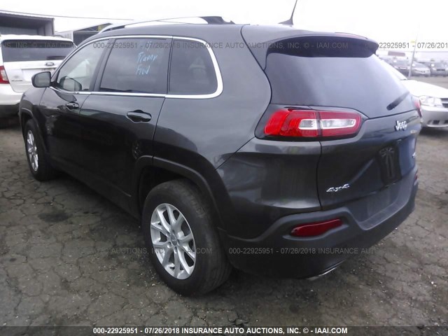 1C4PJMCS9HW636943 - 2017 JEEP CHEROKEE LATITUDE Gri fotoğraf 3