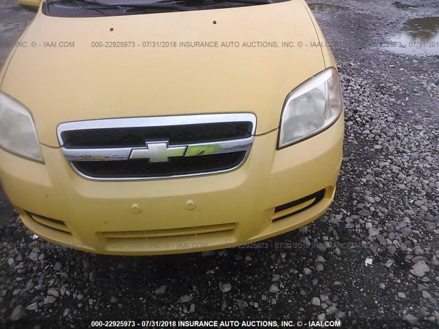KL1TD56E99B397640 - 2009 CHEVROLET AVEO LS/LT 黄色 照片 6