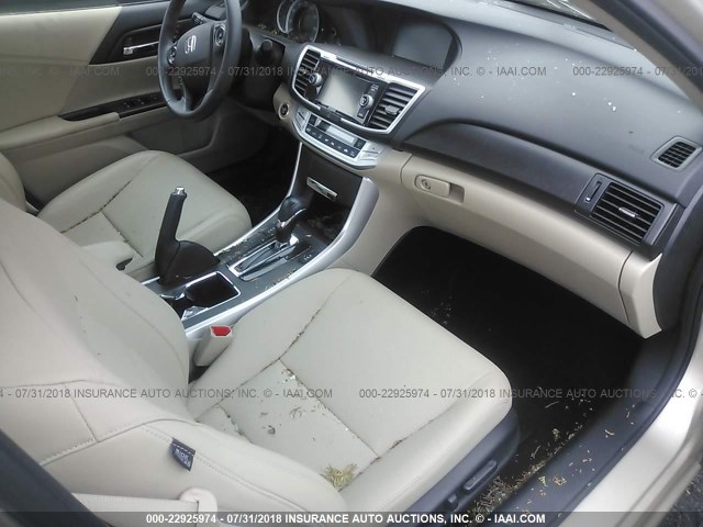 1HGCR2F81DA168257 - 2013 HONDA ACCORD EXL GOLD photo 5