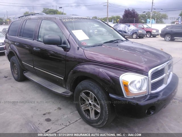 1D8HB58D34F105542 - 2004 DODGE DURANGO LIMITED PURPLE photo 1