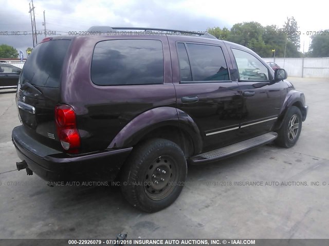 1D8HB58D34F105542 - 2004 DODGE DURANGO LIMITED PURPLE photo 4