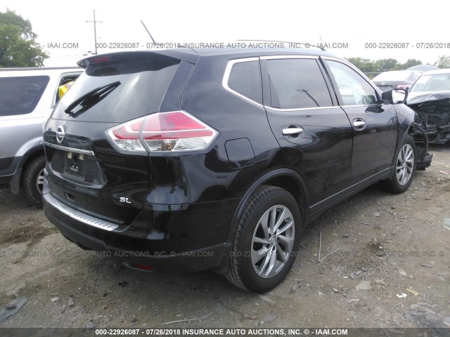 5N1AT2MT4FC764609 - 2015 NISSAN ROGUE S/SL/SV BLACK photo 4