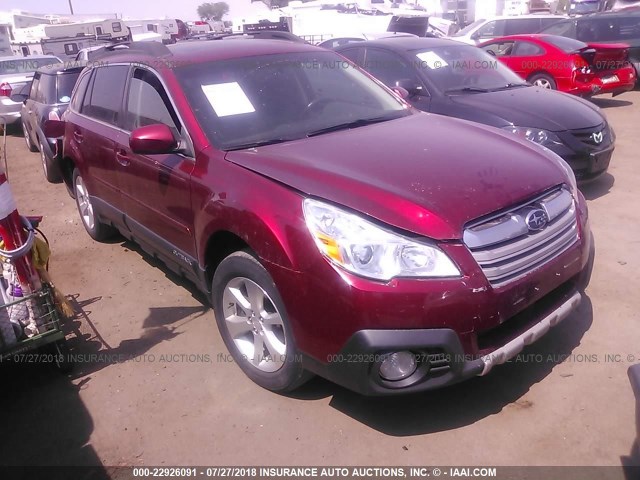 4S4BRCLCXE3253656 - 2014 SUBARU OUTBACK 2.5I LIMITED RED photo 1