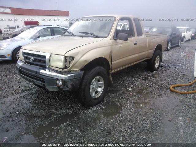 4TASM92N5XZ528547 - 1999 TOYOTA TACOMA XTRACAB PRERUNNER ოქროსფერი ფოტო 2