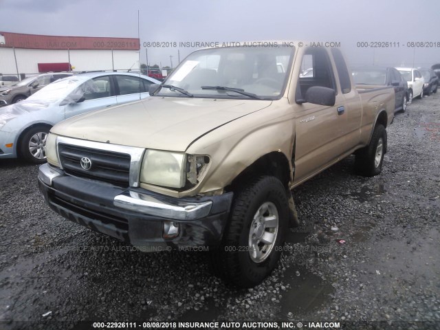 4TASM92N5XZ528547 - 1999 TOYOTA TACOMA XTRACAB PRERUNNER ოქროსფერი ფოტო 6