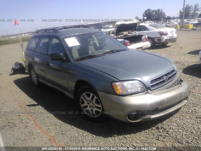 4S3BH6752Y7662557 - 2000 SUBARU LEGACY OUTBACK AWP 绿色 照片 1