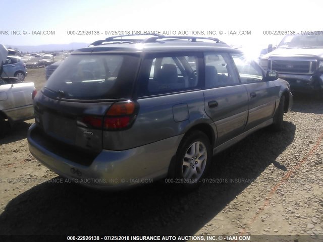 4S3BH6752Y7662557 - 2000 SUBARU LEGACY OUTBACK AWP 绿色 照片 4