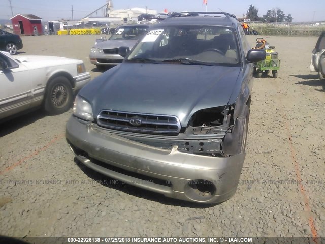 4S3BH6752Y7662557 - 2000 SUBARU LEGACY OUTBACK AWP 绿色 照片 6