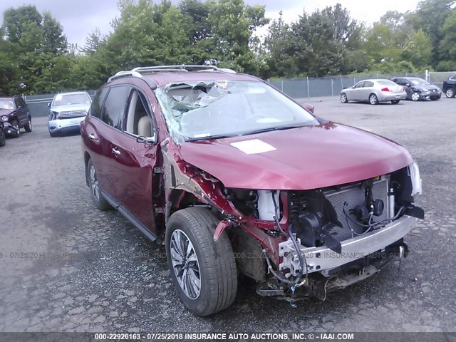 5N1DR2MN4HC681293 - 2017 NISSAN PATHFINDER S/SV/SL/PLATINUM RED photo 6