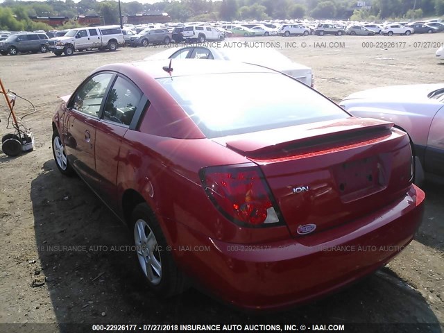 1G8AN15F26Z124729 - 2006 SATURN ION LEVEL 2 RED photo 3