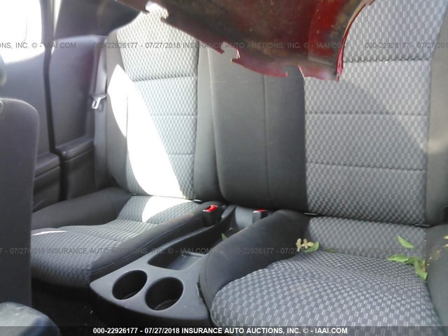 1G8AN15F26Z124729 - 2006 SATURN ION LEVEL 2 RED photo 8