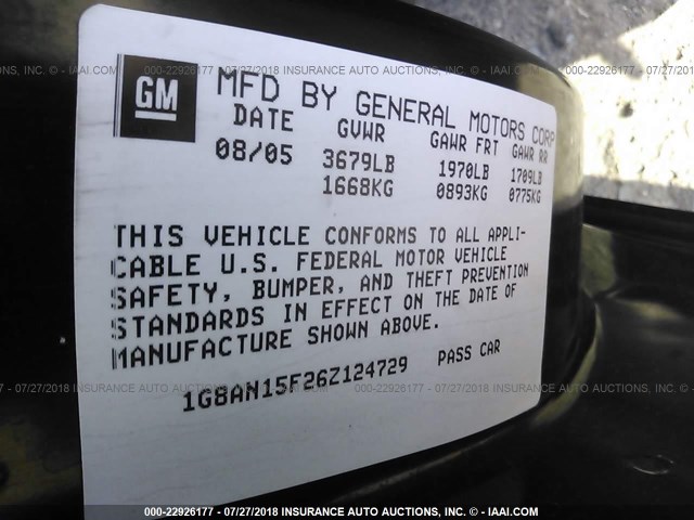 1G8AN15F26Z124729 - 2006 SATURN ION LEVEL 2 RED photo 9