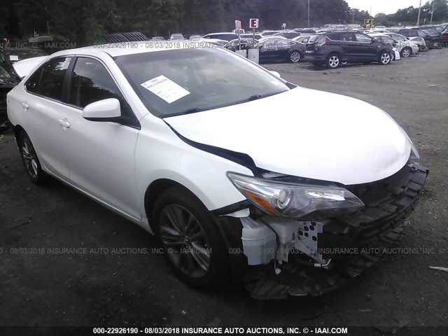 4T1BF1FK0FU064915 - 2015 TOYOTA CAMRY LE/XLE/SE/XSE WHITE photo 1