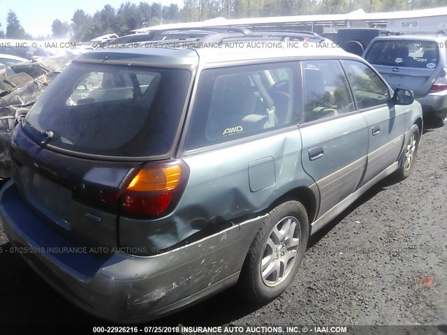 4S3BH675147643766 - 2004 SUBARU LEGACY OUTBACK AWP 绿色 照片 4