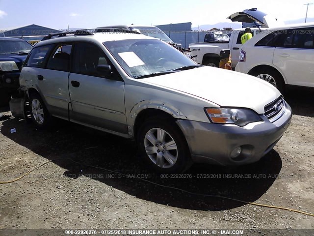 4S4BP61C757389536 - 2005 SUBARU LEGACY OUTBACK 2.5I GOLD photo 1