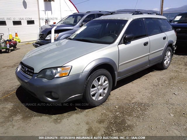 4S4BP61C757389536 - 2005 SUBARU LEGACY OUTBACK 2.5I GOLD photo 2