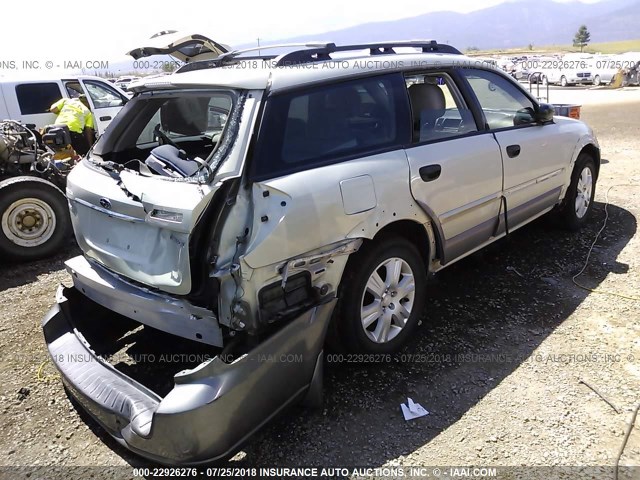 4S4BP61C757389536 - 2005 SUBARU LEGACY OUTBACK 2.5I GOLD photo 4