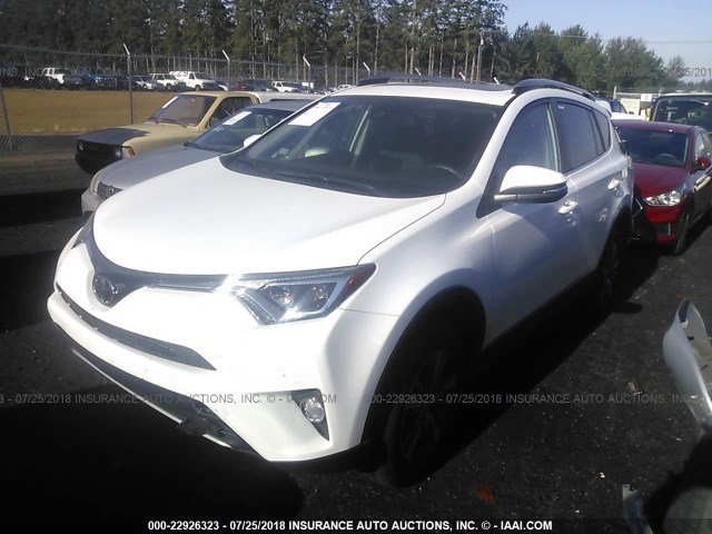 2T3RFREV0JW743835 - 2018 TOYOTA RAV4 ADVENTURE/XLE WHITE photo 2