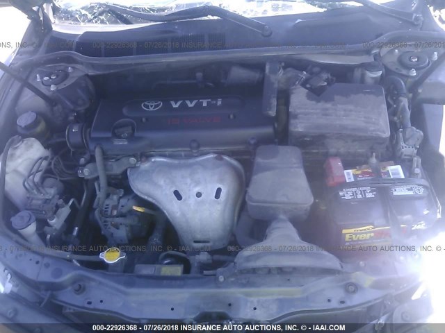 4T1BE46K27U143332 - 2007 TOYOTA CAMRY NEW GENERAT CE/LE/XLE/SE GRAY photo 10