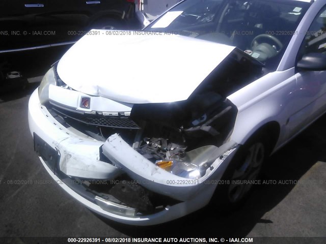1G8AL52F13Z118269 - 2003 SATURN ION LEVEL 3 WHITE photo 6