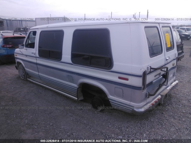 1FDEE14Y4MHB16687 - 1991 FORD ECONOLINE E150 VAN WHITE photo 3