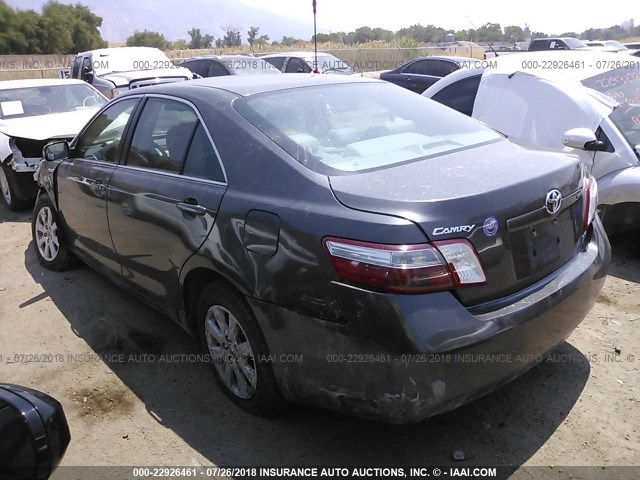 4T1BB46K27U011048 - 2007 TOYOTA CAMRY NEW GENERAT HYBRID GRAY photo 3