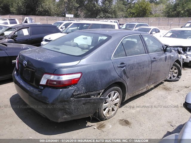 4T1BB46K27U011048 - 2007 TOYOTA CAMRY NEW GENERAT HYBRID GRAY photo 4