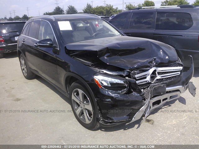 WDC0G4JB6HF142858 - 2017 MERCEDES-BENZ GLC 300 BLACK photo 1