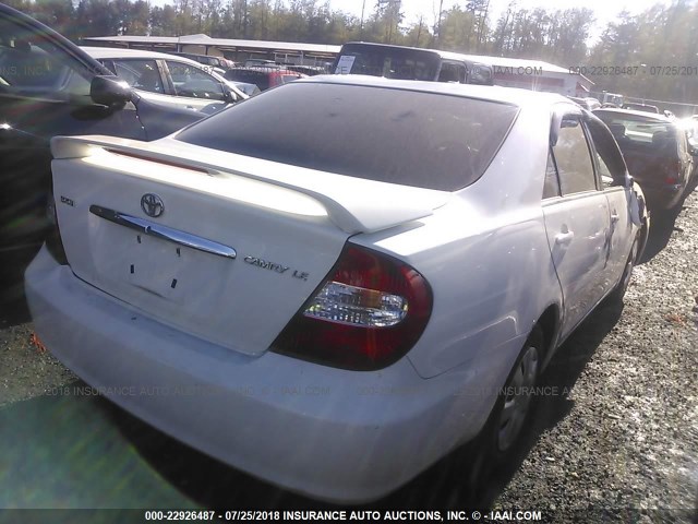JTDBE32KX20080789 - 2002 TOYOTA CAMRY LE/XLE/SE Ağ foto 4