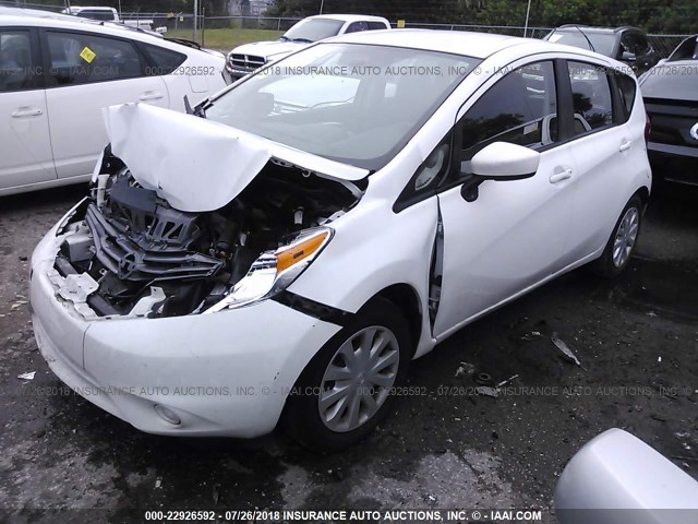 3N1CE2CP0FL395346 - 2015 NISSAN VERSA NOTE S/S PLUS/SV/SL/SR WHITE photo 2