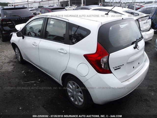 3N1CE2CP0FL395346 - 2015 NISSAN VERSA NOTE S/S PLUS/SV/SL/SR WHITE photo 3