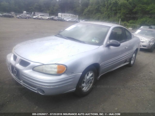 1G2NF12E12C317293 - 2002 PONTIAC GRAND AM SE1 SILVER photo 2