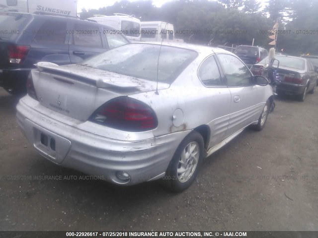 1G2NF12E12C317293 - 2002 PONTIAC GRAND AM SE1 SILVER photo 4