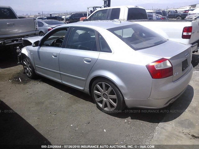 WAULT68E84A088011 - 2004 AUDI A4 3.0 QUATTRO SILVER photo 3