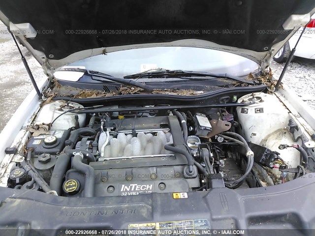 1LNHM97V51Y729459 - 2001 LINCOLN CONTINENTAL  白色 照片 10