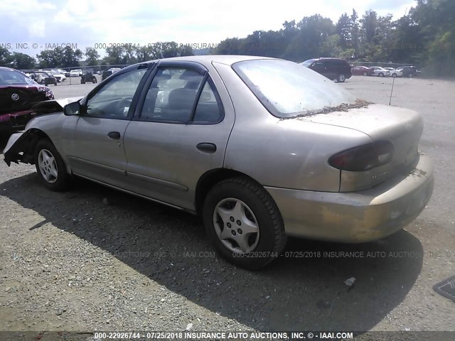 1G1JC524927444554 - 2002 CHEVROLET CAVALIER CNG GOLD photo 3