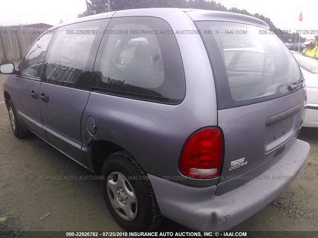 2B4FP25B9VR420734 - 1997 DODGE CARAVAN BLUE photo 3