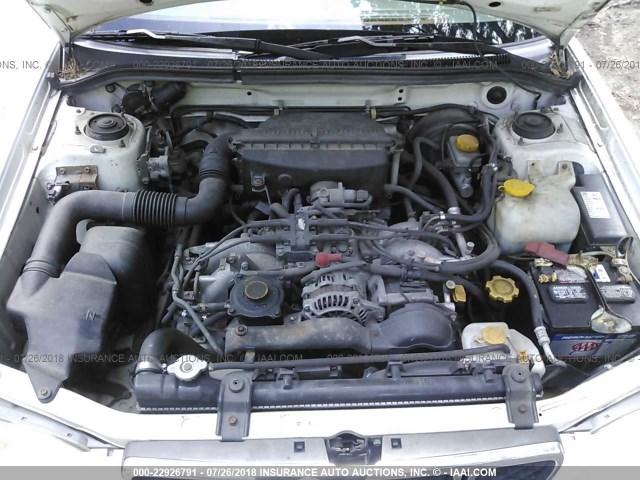 JF1SF65691H744227 - 2001 SUBARU FORESTER S WHITE photo 10