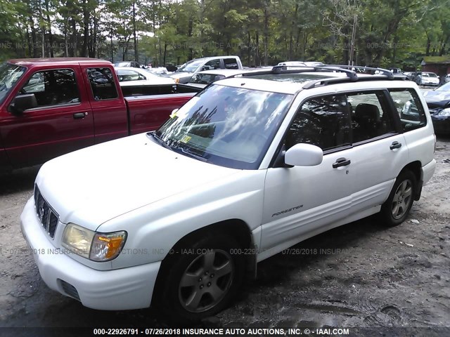 JF1SF65691H744227 - 2001 SUBARU FORESTER S WHITE photo 2