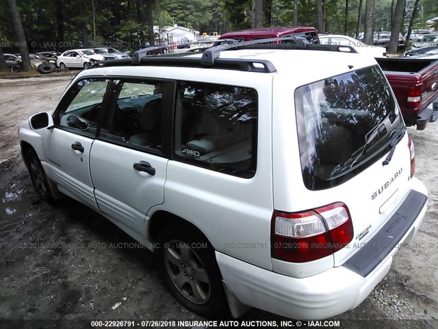 JF1SF65691H744227 - 2001 SUBARU FORESTER S WHITE photo 3