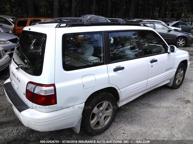 JF1SF65691H744227 - 2001 SUBARU FORESTER S WHITE photo 4