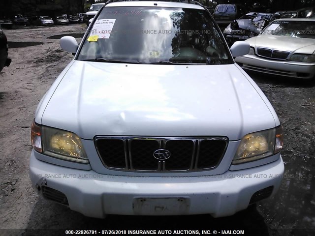 JF1SF65691H744227 - 2001 SUBARU FORESTER S WHITE photo 6