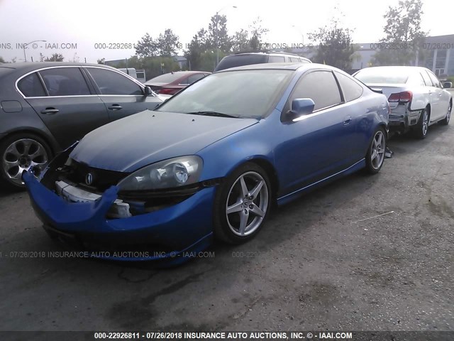 JH4DC53056S004848 - 2006 ACURA RSX TYPE-S BLUE photo 2