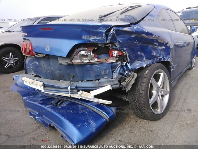 JH4DC53056S004848 - 2006 ACURA RSX TYPE-S BLUE photo 6