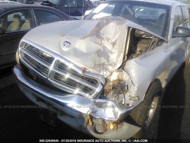 1B7GL22X5YS723614 - 2000 DODGE DAKOTA SILVER photo 6