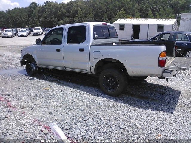 5TEGN92N64Z388144 - 2004 TOYOTA TACOMA DOUBLE CAB PRERUNNER SILVER photo 3