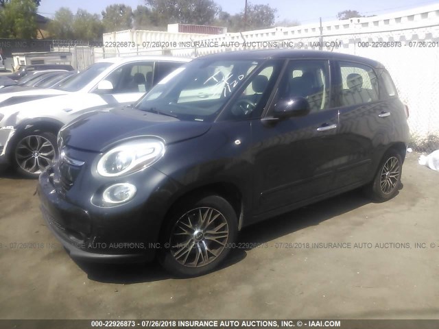 ZFBCFAAH6EZ014416 - 2014 FIAT 500L POP GRAY photo 2