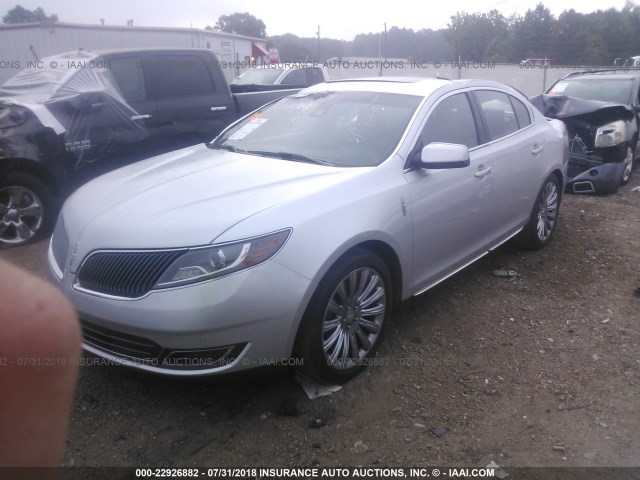 1LNHL9DK3FG608522 - 2015 LINCOLN MKS SILVER photo 2